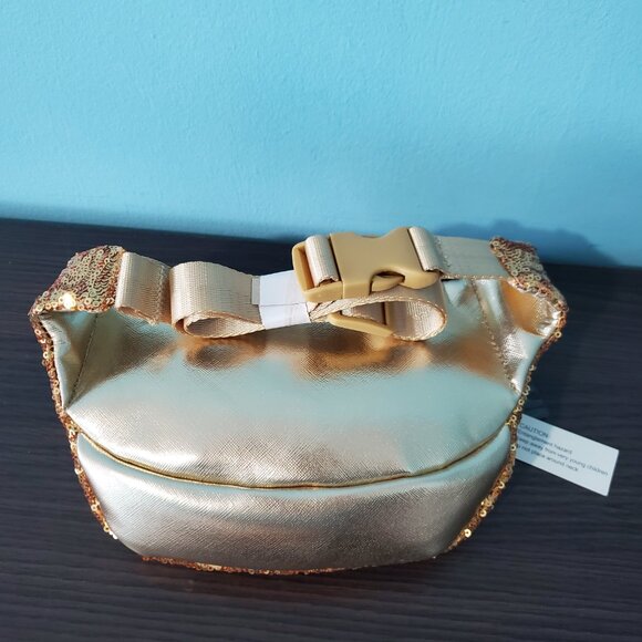 NWT  Loungefly Disney Minnie Mouse Gold Sequin Fanny Pack - Picture 3 of 4
